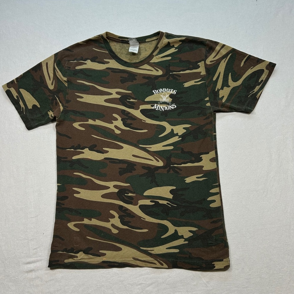 Rommels Minions T Shirt Size M Mens Green Camo Graphic Skull Tee